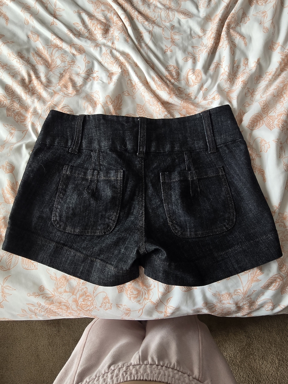 Boom Boom Jeans Black Denim Cuffed Jean Shorts
